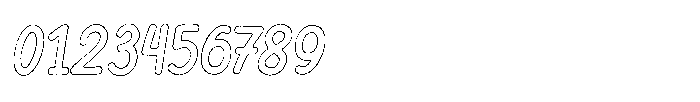 Riada Brush Outline Italic Font OTHER CHARS