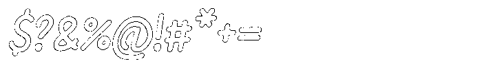 Riada Brush Outline Italic Font OTHER CHARS