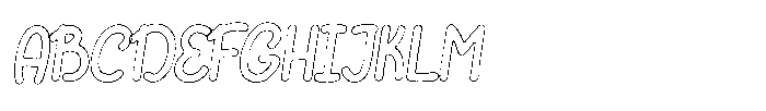 Riada Brush Outline Italic Font UPPERCASE