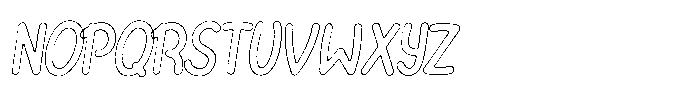 Riada Brush Outline Italic Font UPPERCASE