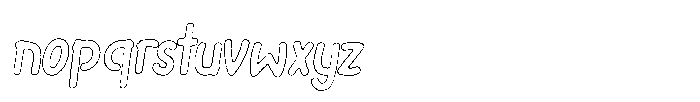 Riada Brush Outline Italic Font LOWERCASE