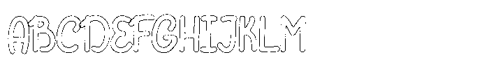 Riada Brush Outline Font UPPERCASE