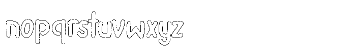 Riada Brush Outline Font LOWERCASE