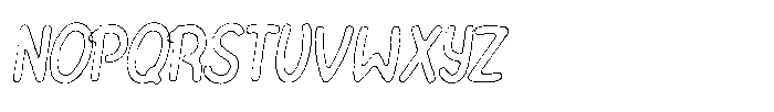 Riada Cut Outline Italic Font UPPERCASE
