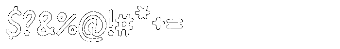 Riada Cut Outline Font OTHER CHARS
