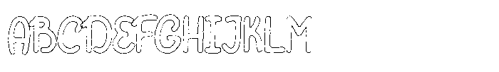 Riada Cut Outline Font UPPERCASE