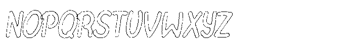 Riada Eroded Outline Italic Font UPPERCASE