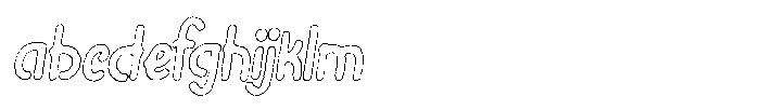 Riada Eroded Outline Italic FONT