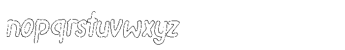 Riada Eroded Outline Italic Font LOWERCASE