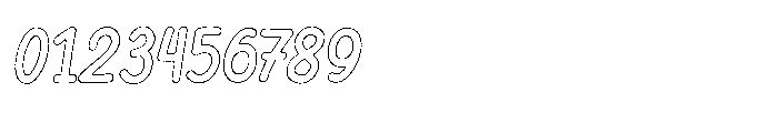 Riada Grit Outline Italic Font OTHER CHARS