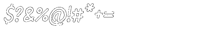 Riada Grit Outline Italic Font OTHER CHARS