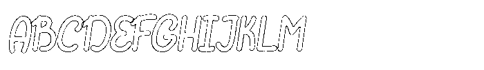 Riada Grit Outline Italic Font UPPERCASE