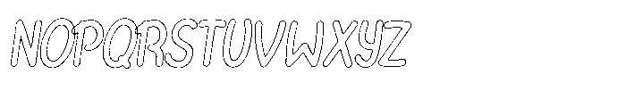 Riada Grit Outline Italic Font UPPERCASE