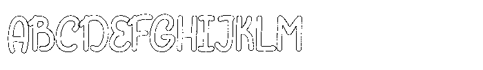 Riada Grit Outline Font UPPERCASE
