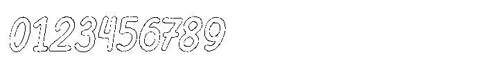 Riada Ink Outline Italic Font OTHER CHARS