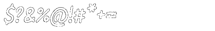 Riada Ink Outline Italic Font OTHER CHARS