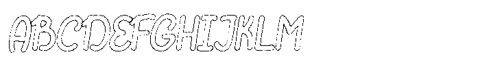 Riada Ink Outline Italic Font UPPERCASE