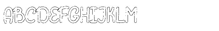 Riada Ink Outline Font UPPERCASE