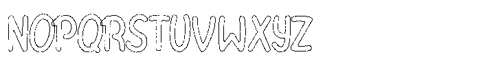 Riada Ink Outline Font UPPERCASE