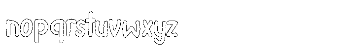Riada Ink Outline Font LOWERCASE
