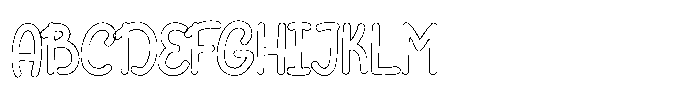 Riada Outline Font UPPERCASE