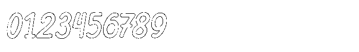 Riada Rough Outline Italic Font OTHER CHARS