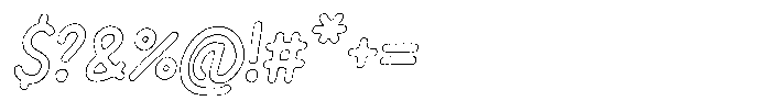 Riada Rough Outline Italic Font OTHER CHARS