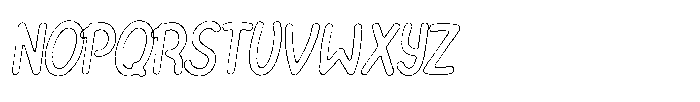 Riada Rough Outline Italic Font UPPERCASE