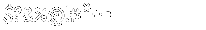 Riada Rough Outline Font OTHER CHARS