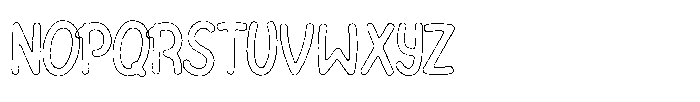 Riada Rough Outline Font UPPERCASE