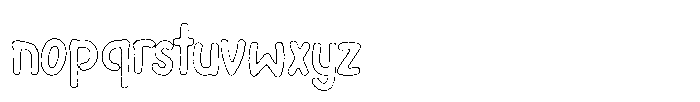 Riada Rough Outline Font LOWERCASE