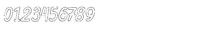 Riada Rust Outline Italic Font OTHER CHARS