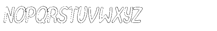 Riada Rust Outline Italic Font UPPERCASE