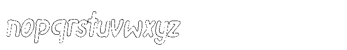 Riada Rust Outline Italic Font LOWERCASE