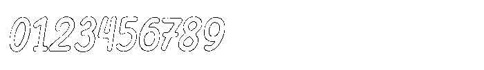 Riada Scratch Outline Italic Font OTHER CHARS