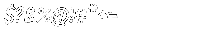 Riada Scratch Outline Italic Font OTHER CHARS