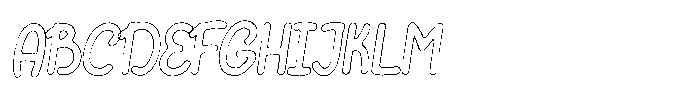 Riada Scratch Outline Italic Font UPPERCASE