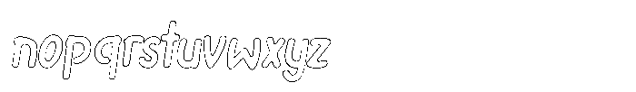 Riada Scratch Outline Italic Font LOWERCASE