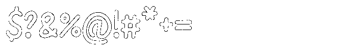 Riada Scratch Outline Font OTHER CHARS