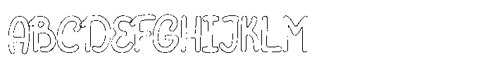 Riada Scratch Outline Font UPPERCASE