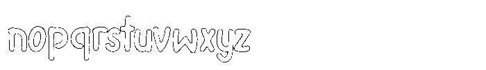 Riada Scratch Outline Font LOWERCASE
