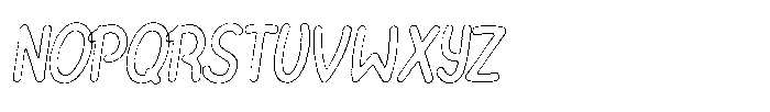 Riada Worn Outline Italic Font UPPERCASE