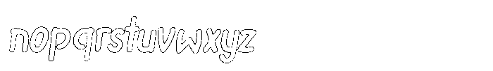 Riada Worn Outline Italic Font LOWERCASE