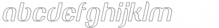Ribbonloops Oblique Outline Font LOWERCASE
