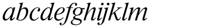 Riccione Serial ExtraLight Italic Font LOWERCASE