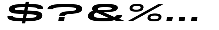 Rice Extra Bold Expanded Oblique Font OTHER CHARS