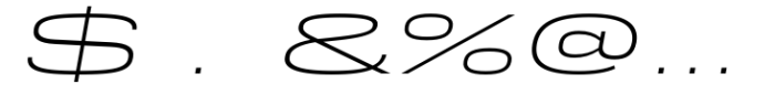 Rice Extra Light Expanded Oblique Font OTHER CHARS