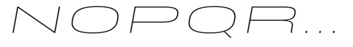 Rice Extra Thin Expanded Oblique Font UPPERCASE