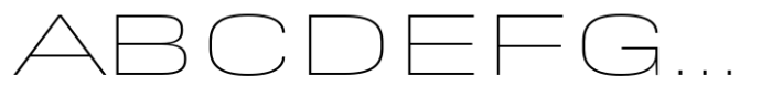 Rice Extra Thin Wide Font UPPERCASE