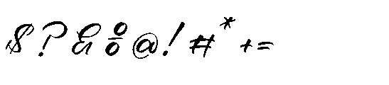 Richard Blooksy Regular Font OTHER CHARS